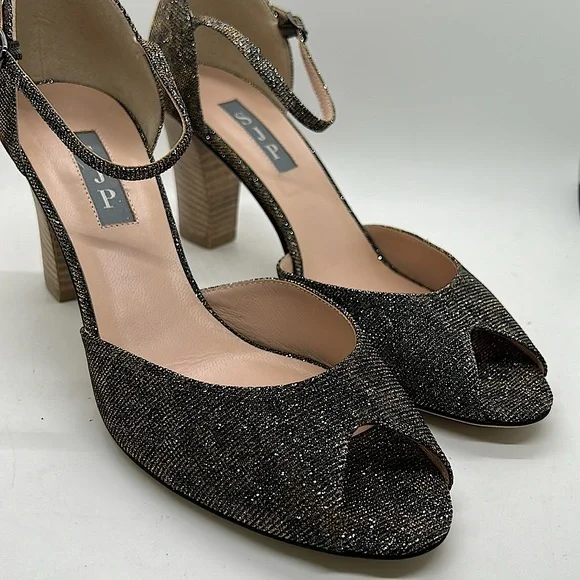 SJP Sexy Shimmery Cheetah Print High Heel Shoes **Size 38.5/US Size 8.5**🐆🐆 - Picture 3 of 8